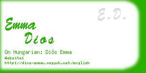 emma dios business card